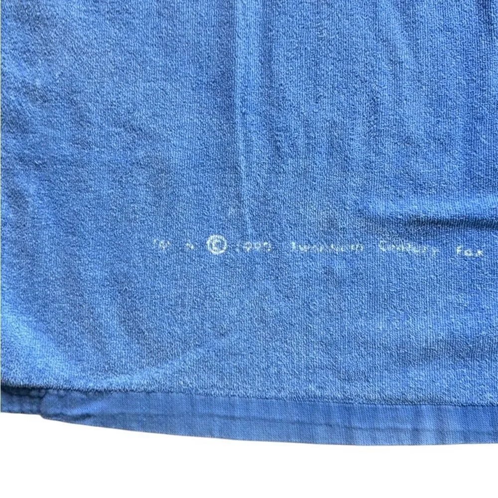 1990 Vintage Bart Simpson Radical Dude Blue Swim Towel Beach Pool